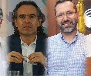 Gustavo Petro, Federico Gutiérrez, Jaime Andrés Beltrán y Dumek Turbay.