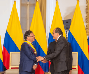Presidente Gustavo Petro y magistrado Vladimir Fernández