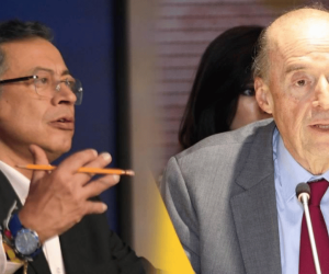 El Presidente Gustavo Petro y Álvaro Leyva Durán.
