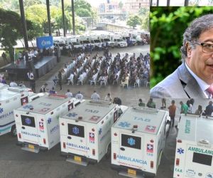 Ambulancias supuestamente entregadas.