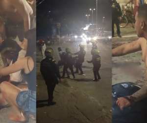 Fuerte pelea en El Rodadero termina con varios heridos: un policía fue agredido
