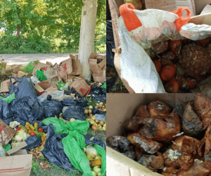 Alimentos del PAE terminan en la basura frente a un colegio en Zona Bananera
