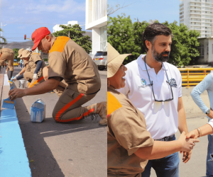 Internos del penal Rodrigo de Bastidas participaron en jornada de limpieza y pintura en Santa Marta