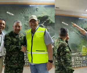 Cortesía General de las Fuerzas Militares visitó el Puerto de Santa Marta