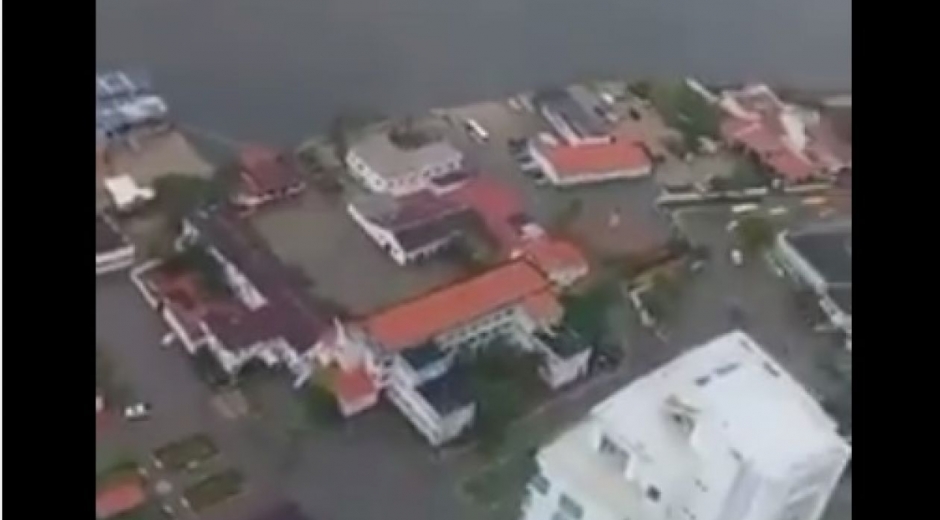Panorámica de Cartagena inundada. 