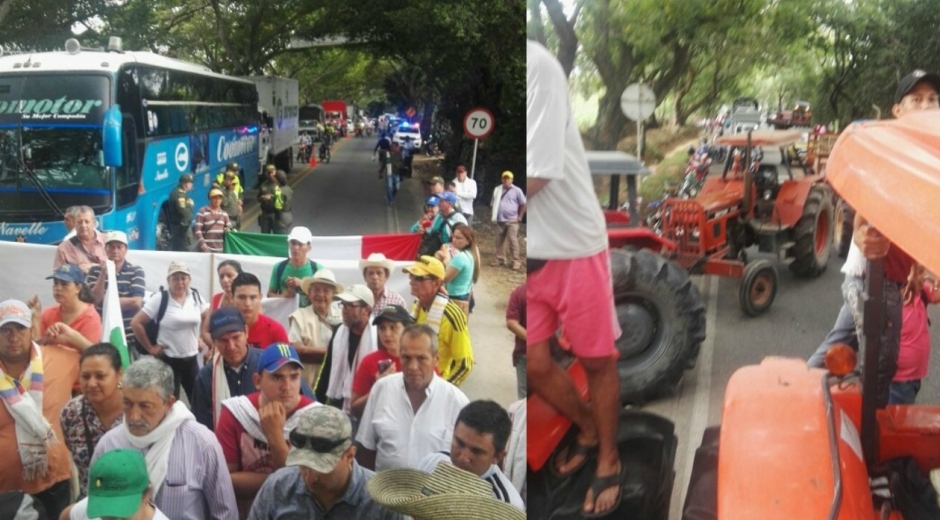 AArroceros de Campoalegre, Huila, adelantan su jornada de paro nacional exigiendo soluciones al precio de compra de su producto. 