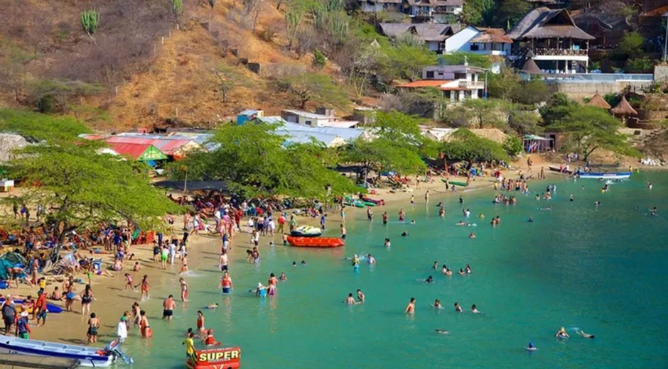 Playa de Taganga, ilustración. 
