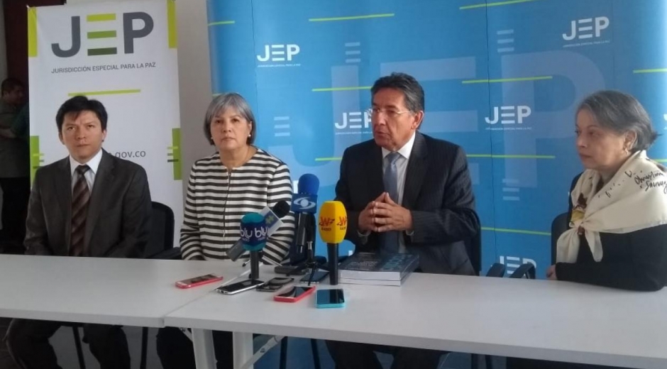 JEP. La presidenta de la JEP, Patricia Linares y el Fiscal General Néstor Humberto Martínez.