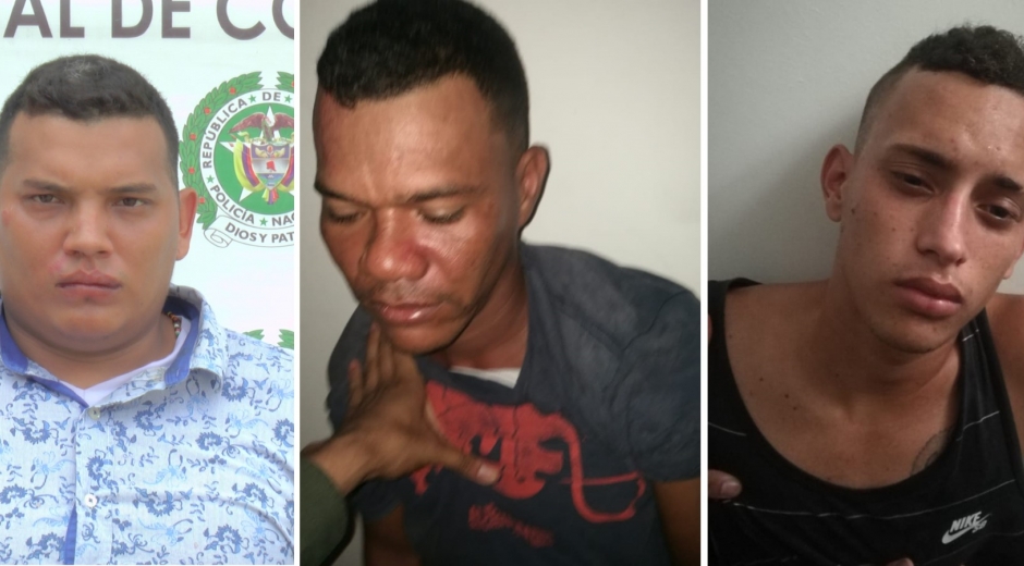 Eric David Mercado Guerrero, Wilfran Fandiño Betermin y Víctor Erwue Montiel Solar.