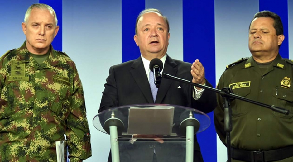 MinDefensa Ministro de Defensa, Luis Carlos Villegas, en rueda de prensa.
