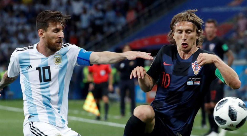 Lionel Messi y Luka Modric. 