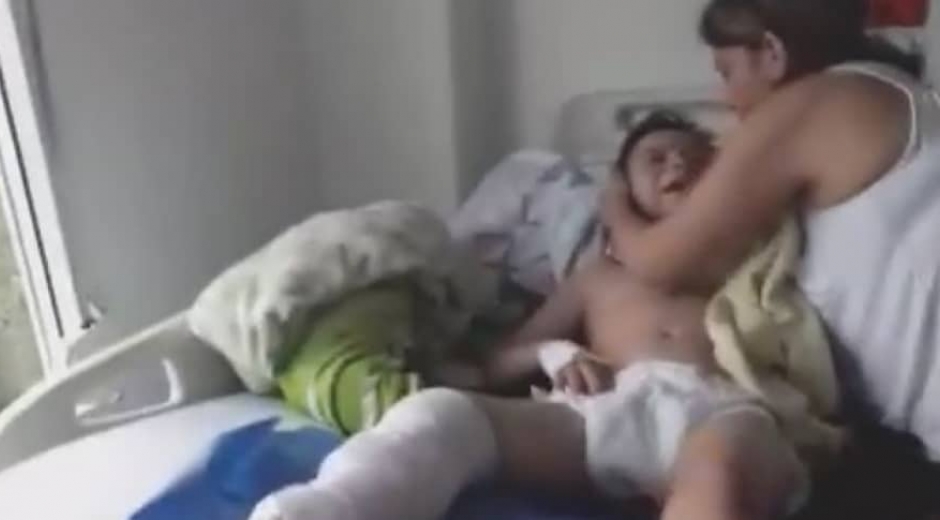 Niño hospitalizado en clínica de Medimás, en Neiva.