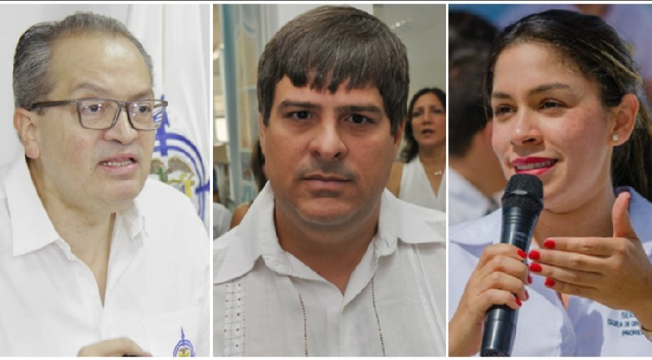 Montaje digital Seguimiento.co Fernando Carrillo (procurador, izquierda), Iván Saravia (concejal, centro), Ana María Muelle (exprocuradora, derecha).