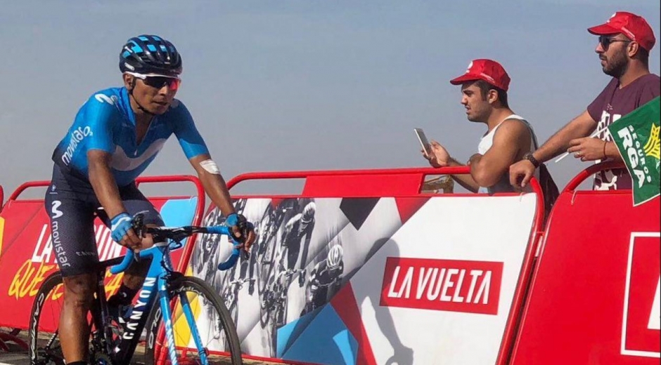  Nairo Quintana en la subida a la Covatilla.  