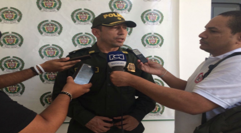 Archivo. Coronel Gustavo Berdugo Garavito, Comandante de la Policía Metropolitana de Santa Marta.