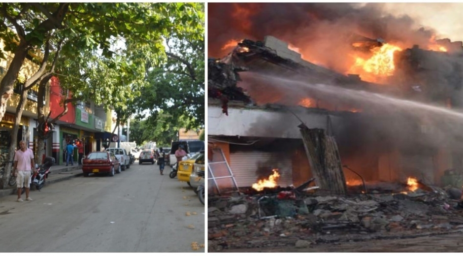 Calle 11 - Momentos del incendio de hace dos años.