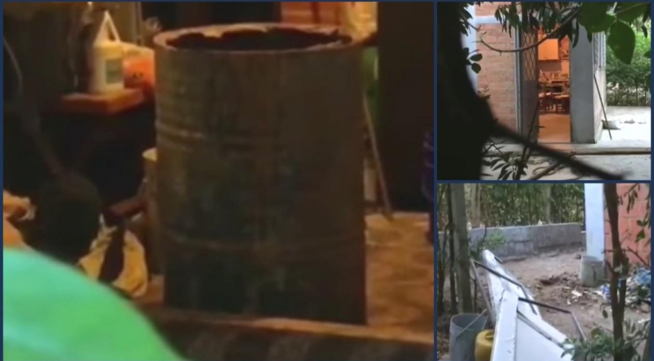 Los cuerpos fueron hallados en canecas.