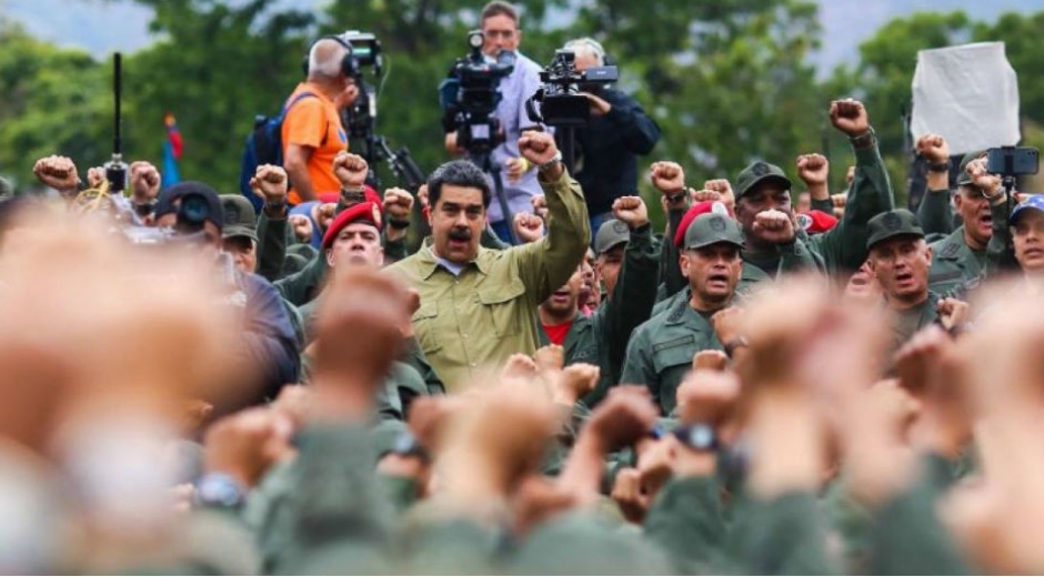 Maduro en base militar venezolana