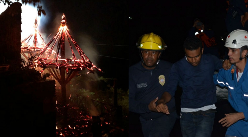 Seis personas resultaron con afectaciones por el incendio.