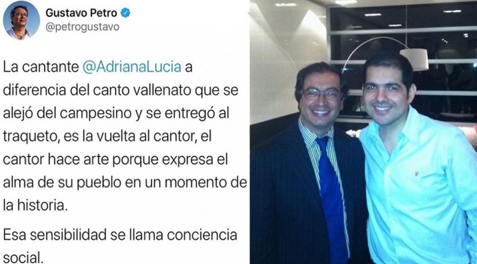 Peter Manjarrés, que coincidió con Gustavo Petro en años anteriores, se quejó por su post en Twitter.