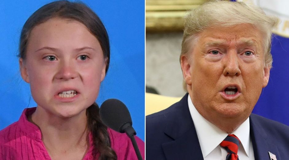 Greta Thunberg y Donald Trump