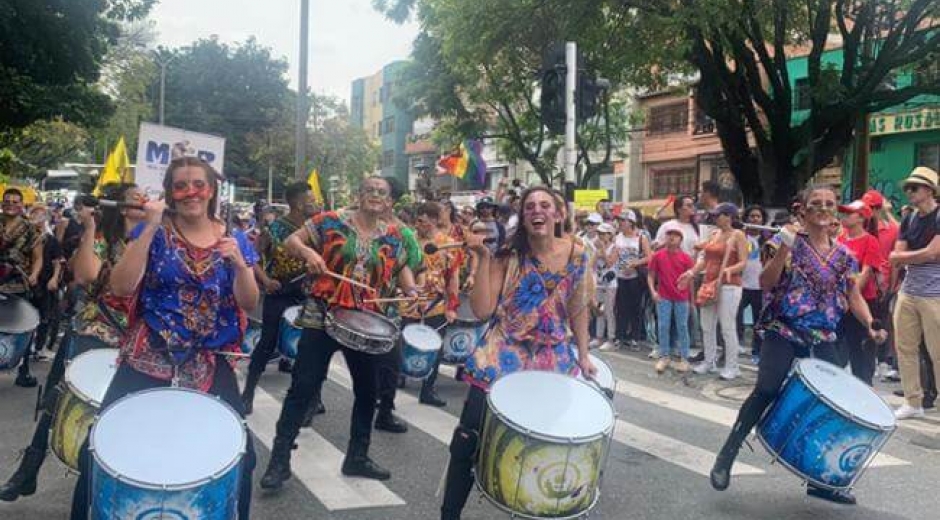 Movilización del paro nacional en Medellín