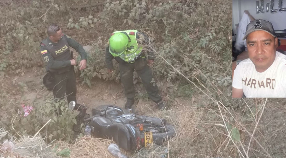 La motocicleta de Jorge Eliécer Arrieta Ramos fue encontrada en una zona enmontada en la vía hacia Bahía Concha.