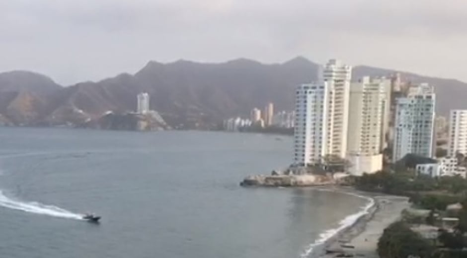 Seguimiento.co Momento en que los Guardacostas perseguían a los pescadores que usaron dinamita.