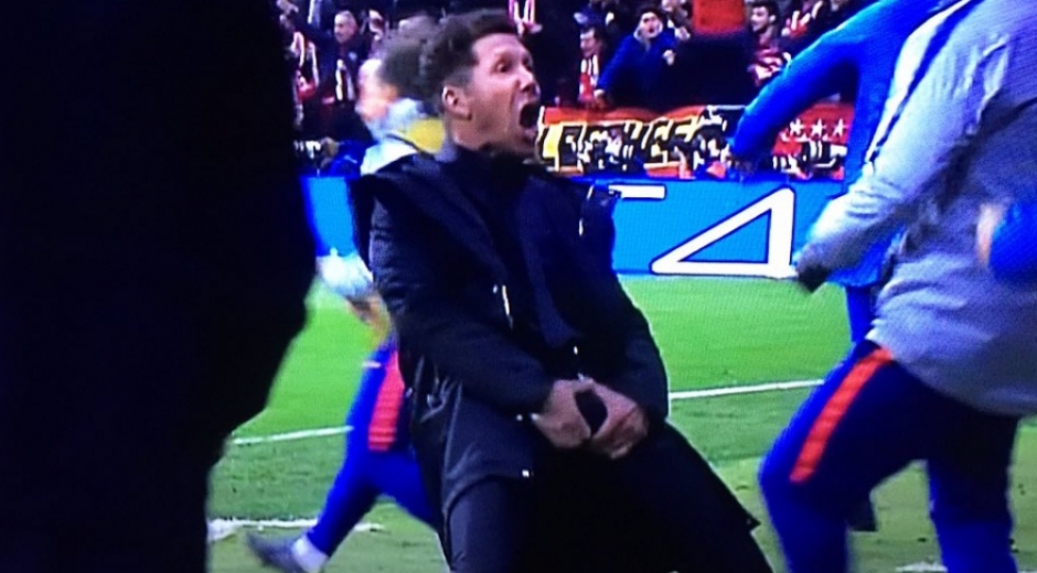 Polémica celebración de Diego Simeone.