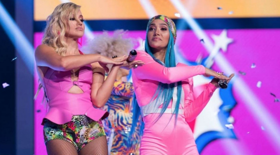 Cortesía. Farina y Fanny Lu, en La Voz Kids