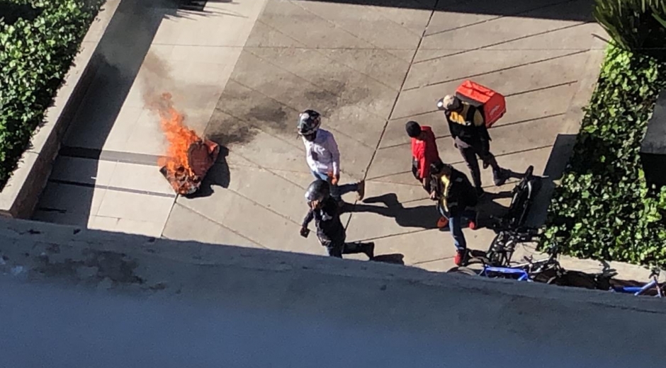 Protesta de trabajadores de Rappi