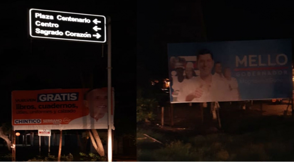 Vallas también retiradas por la concesión Ruta del Sol ll.