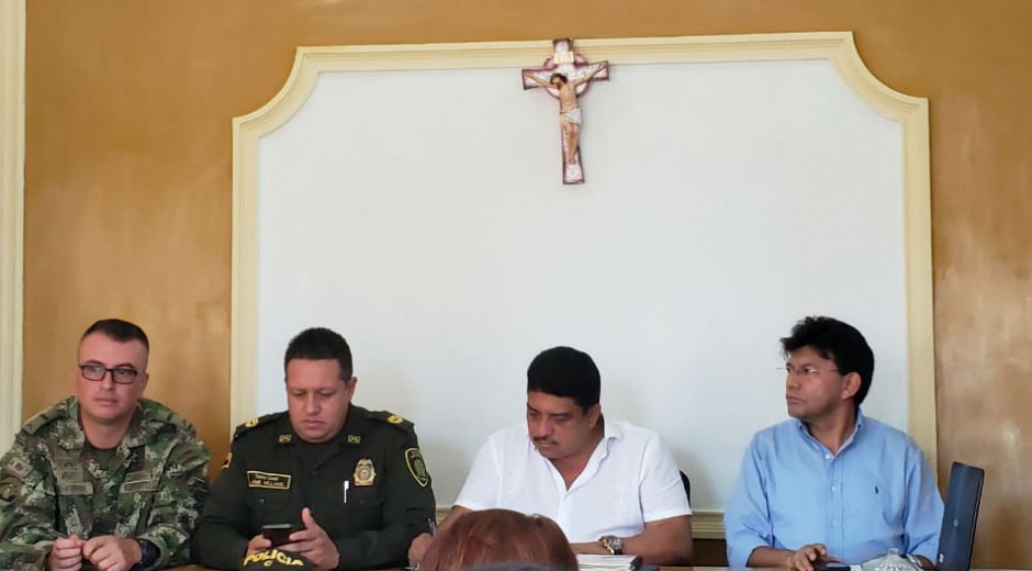 Consejo de Seguridad realizado por la Gobernación en Sitionuevo.