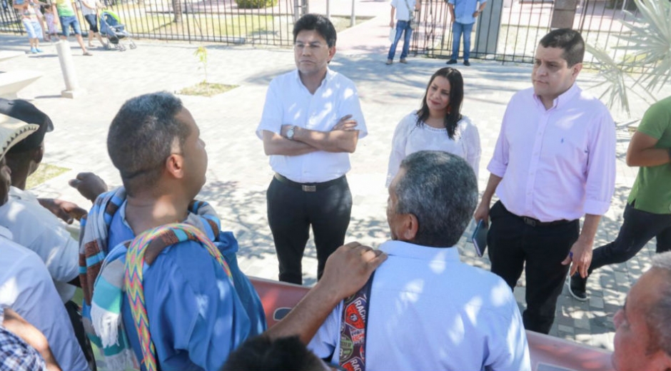 Líderes reclamantes de tierras de Sabanas de San Ángel.