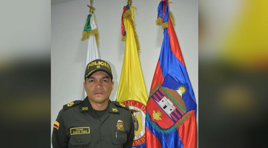 Coronel Samir Pava, comandante de la Policía del Magdalena. 