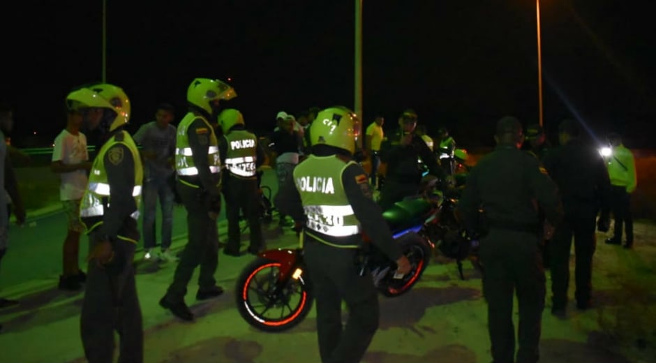 Operativo de la policía en el departamento.