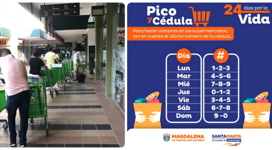 Aplican 'pico y placa' para ir al mercado.