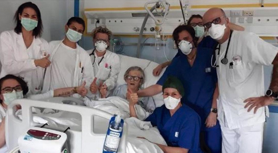 Alma Clara Corsini, una anciana de 95 años, oriunda de Italia.