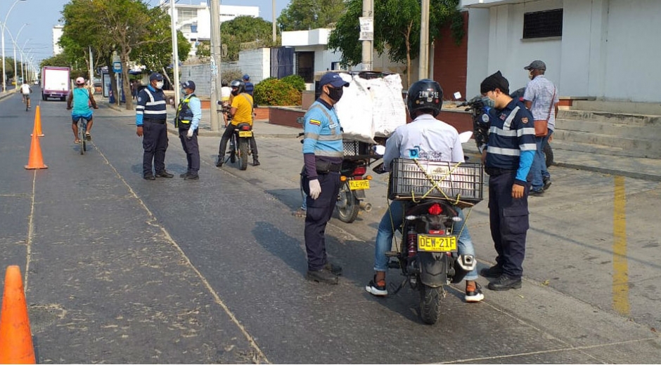 Alcaldía de Santa Marta Operativos de los agentes de tránsito del Distrito.