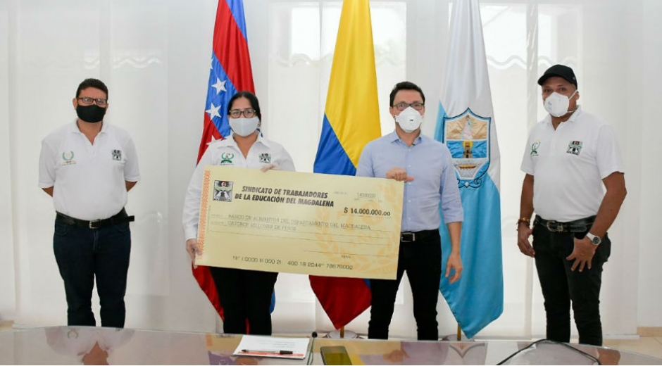 Gobernación del Magdalena Aporte de Edumag al Banco de Alimentos.