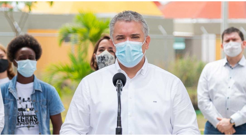 El Presidente Duque estuvo este sábado en Cali.