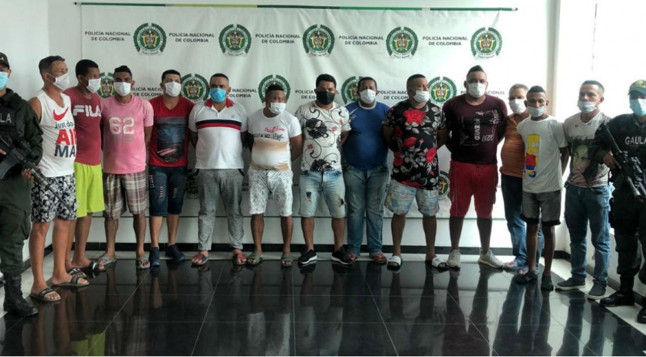 Policía Capturados en el corregimiento de Palermo.