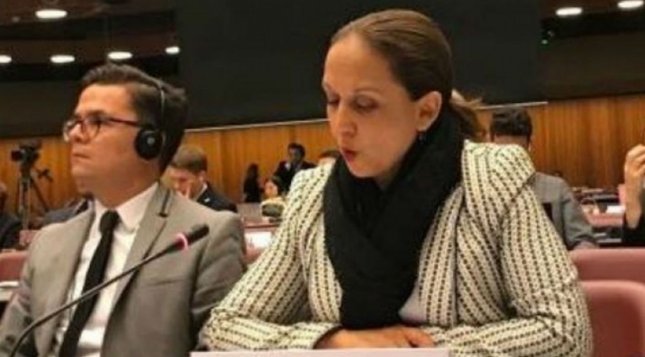 Embajadora de Colombia ante la ONU, Adriana del Rosario Mendoza Agudelo.