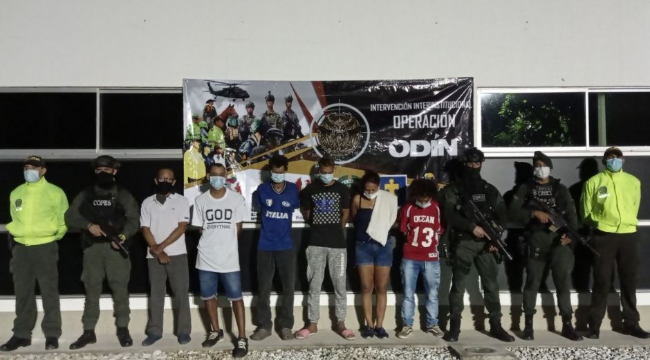 Capturados por la Policía Metropolitana de Santa Marta.