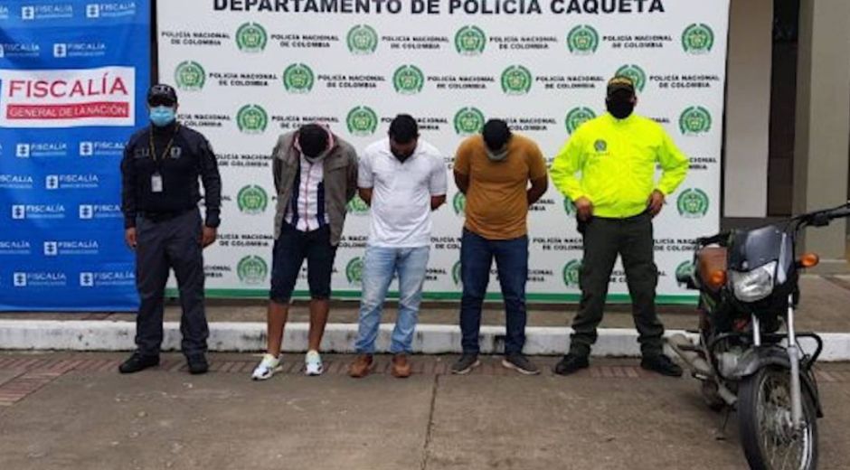 Los dos condenados y Fredy Mauricio Guzmán Ramos (en el centro), quien no ha llegado a un acuerdo con la Fiscalía.