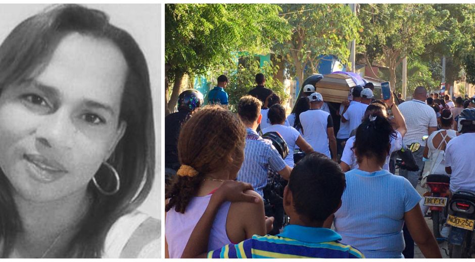 Sepelio de Cristina Cantillo, quien fue asesinada el 7 de diciembre de 2021.