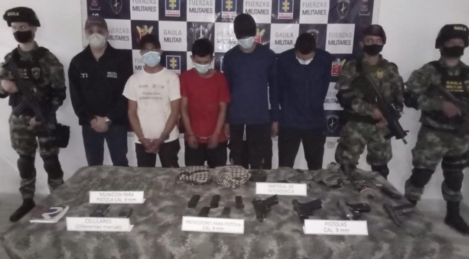 Estas personas fueron capturadas gracias a la rápida reacción de unidades del Gaula Militar Norte de Santander y del Batallón de Fuerzas Especiales Urbanas del Ejército Nacional