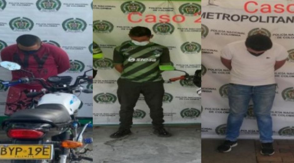Policía Metropolitana de Santa Marta Fueron capturados en procedimientos diferentes.