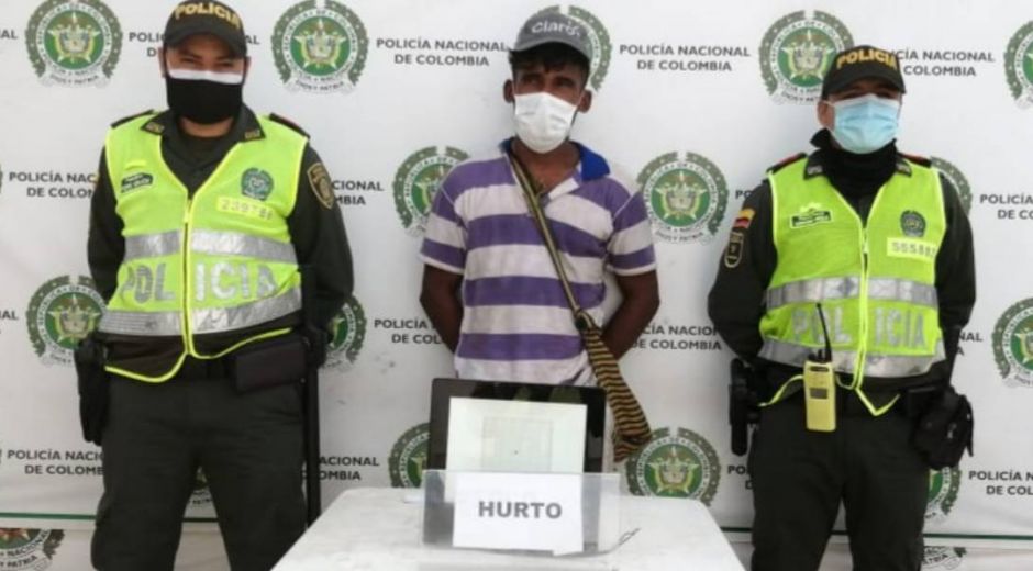 Capturado por hurto. cortesía