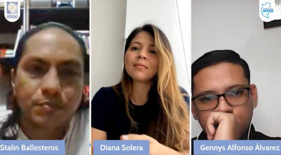Stalin Ballesteros, Diana Solera y Gennys Álvarez.